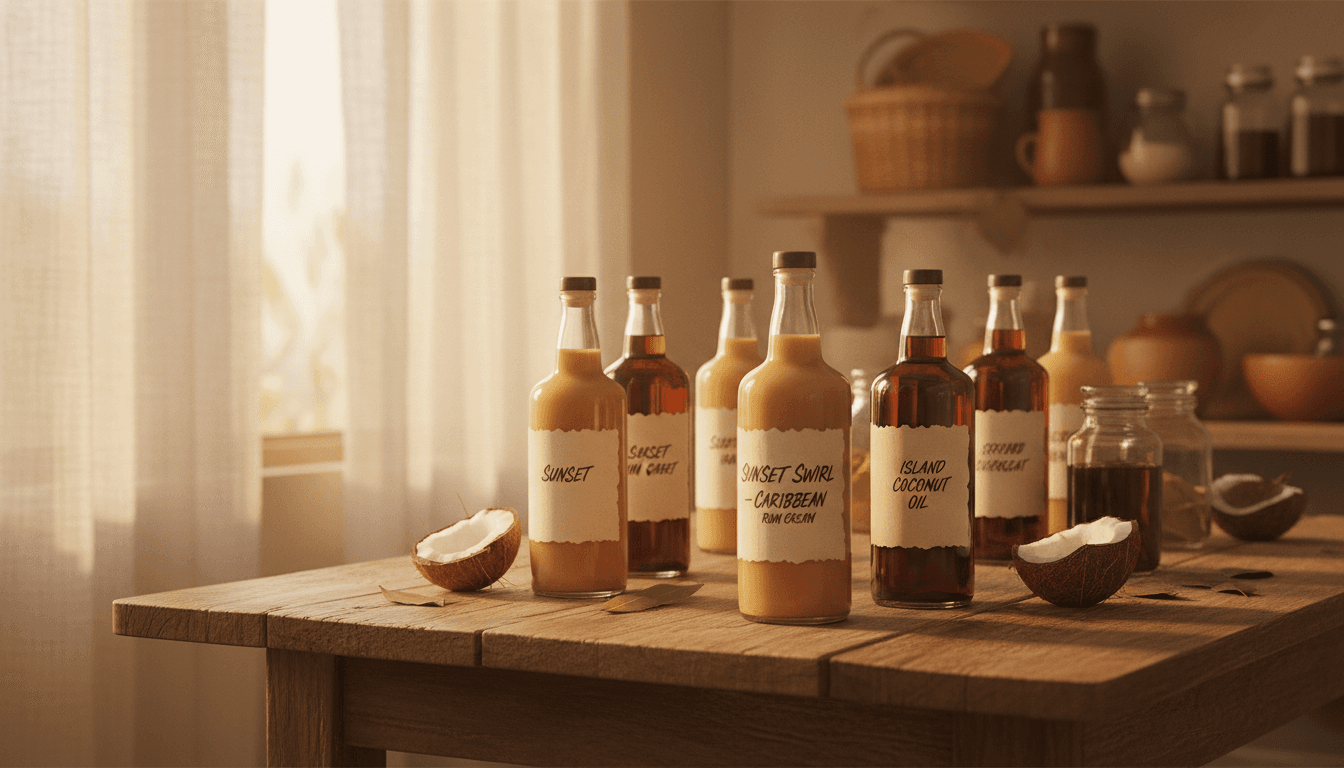 assorted BELLENATURE bottles and jars arranged on a wooden table in warm light